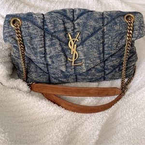 YSL Lou Lou denim small bag
